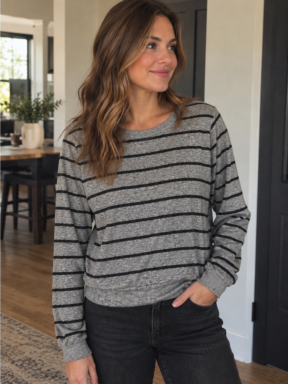 Harlowe & Graham Striped Sweater